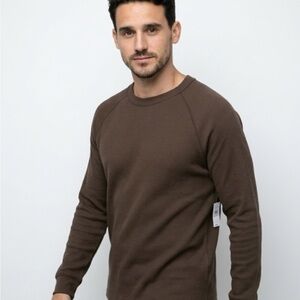 Gap Shirt Long Sleeve Thermal Brown L Nwt